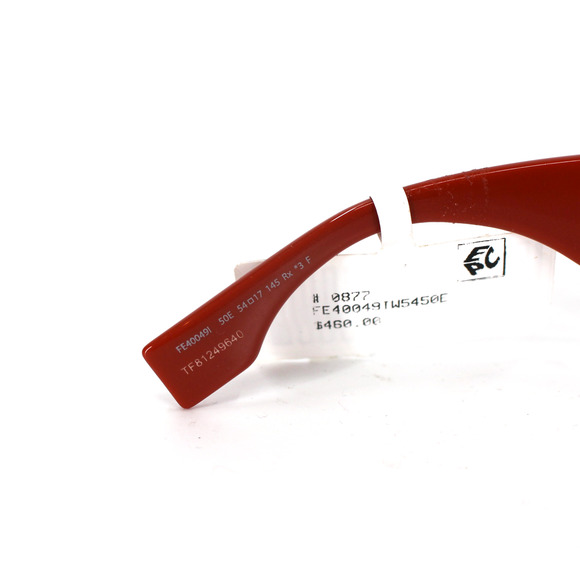 Fendi 54mm O'Lock Cat Eye Sunglasses NEW Brick Red Brown FF Logo with Case - Picture 6 of 7